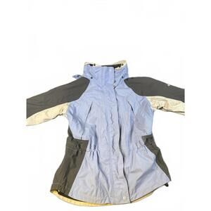 Columbia Omni-Tech Women's Large Color Block Zip Up Hooded Ski Jacket